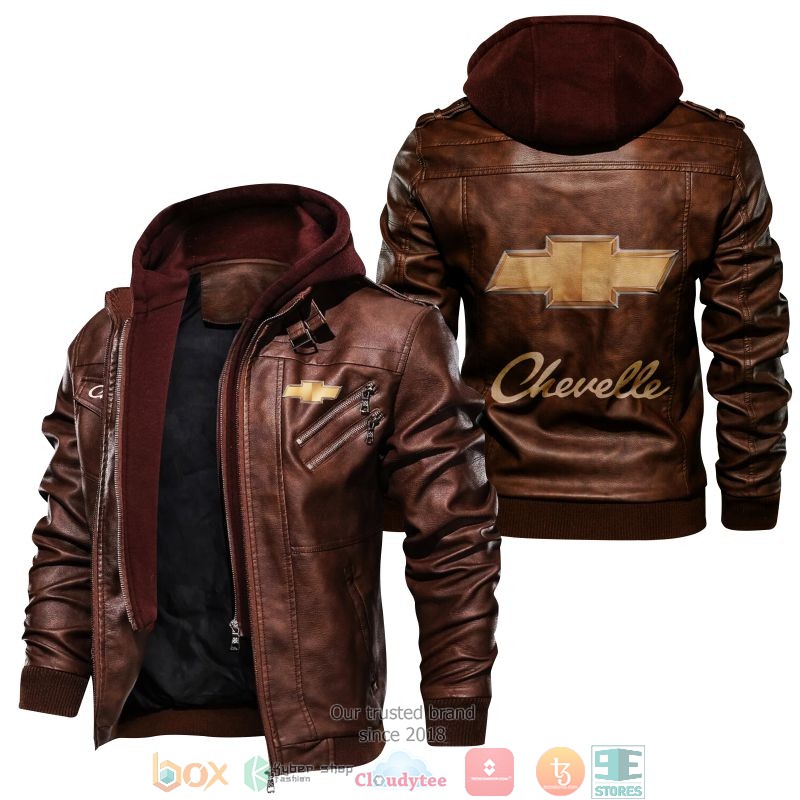 NEW Chevrolet Chevelle PU Leather Jacket word3