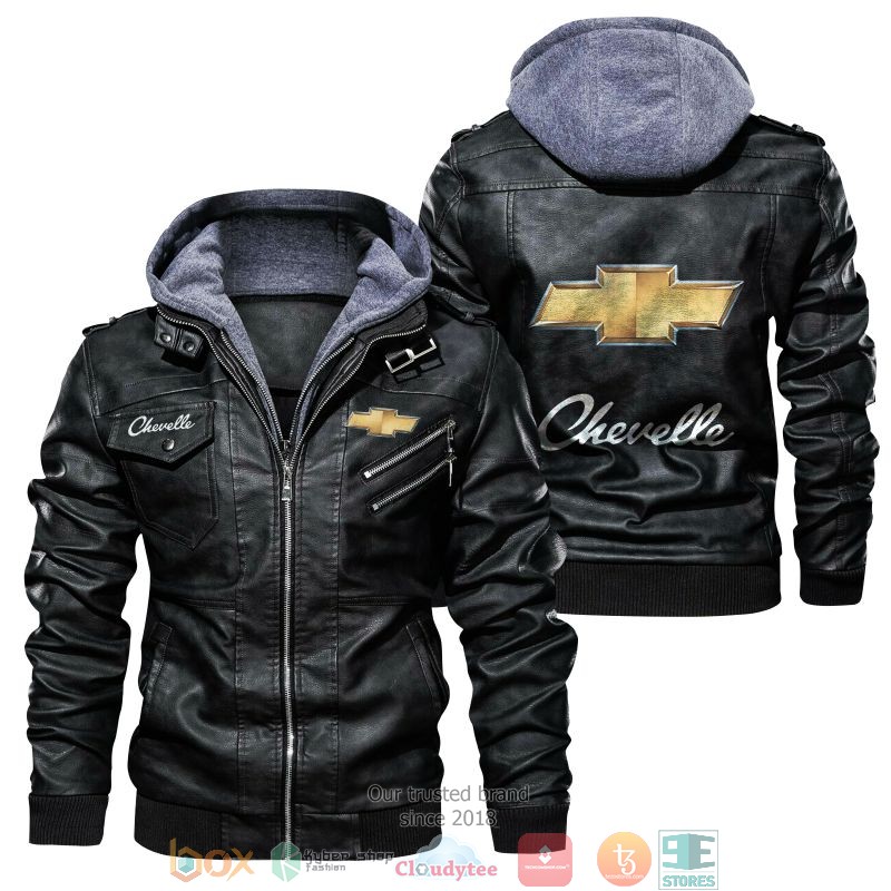 NEW Chevrolet Chevelle PU Leather Jacket 2 NEW Chevrolet Chevelle PU Leather Jacket word3