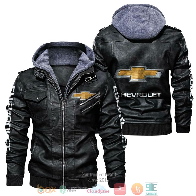 NEW Chevrolet logo PU Leather Jacket 2 NEW Chevrolet logo PU Leather Jacket word2