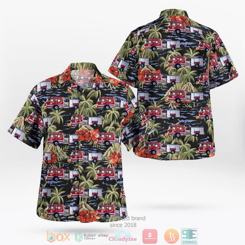 Cheyenne Wyoming Laramie County Fire Authority Station 71 Hawaiian Shirt word1