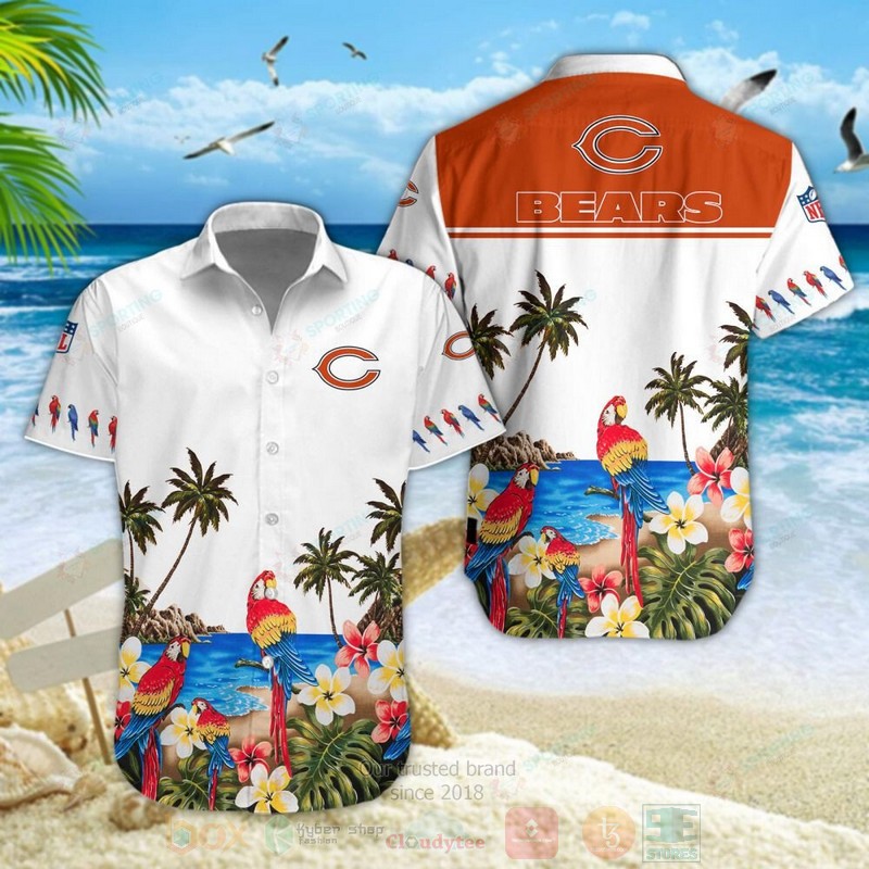 BEST Chicago Bear NFL Parrot Aloha Hawaiian Shirt
