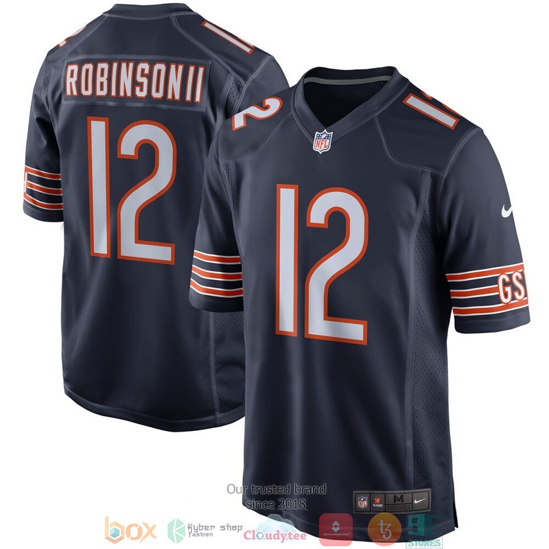 Chicago Bears Allen Robinson Navy Game Football Jersey word2