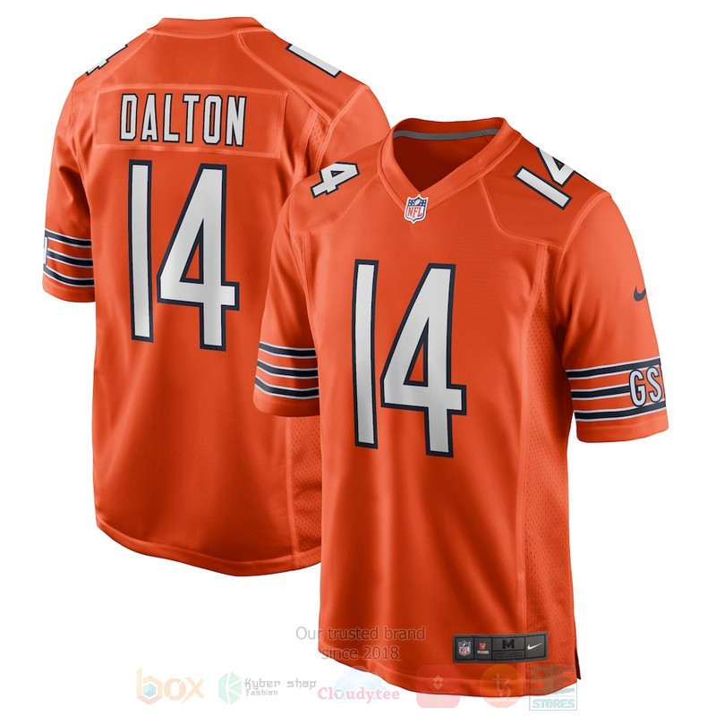 BEST Chicago Bears Andy Dalton Orange Alternate Jersey Football Shirt 2 BEST Chicago Bears Andy Dalton Orange Alternate Jersey Football Shirt word2