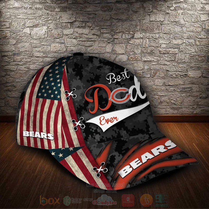 BEST Chicago Bears Best Dad NFL Team Custom Name 3D Cap 2 BEST Chicago Bears Best Dad NFL Team Custom Name 3D Cap word2