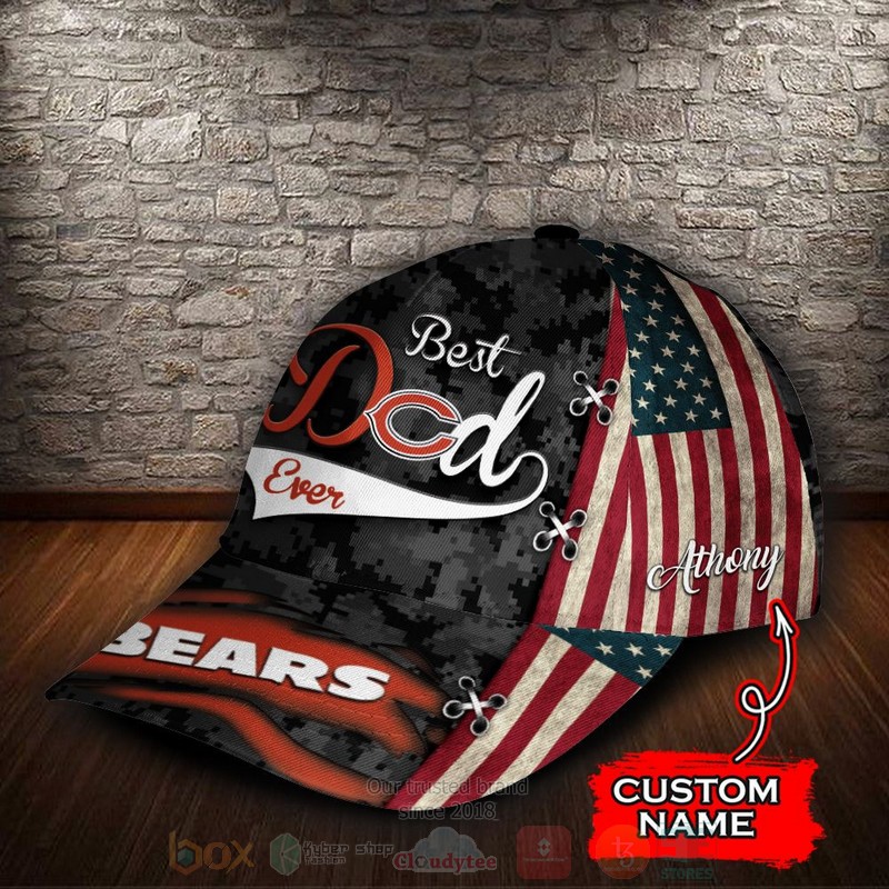 BEST Chicago Bears Best Dad NFL Team Custom Name 3D Cap 3 BEST Chicago Bears Best Dad NFL Team Custom Name 3D Cap word2