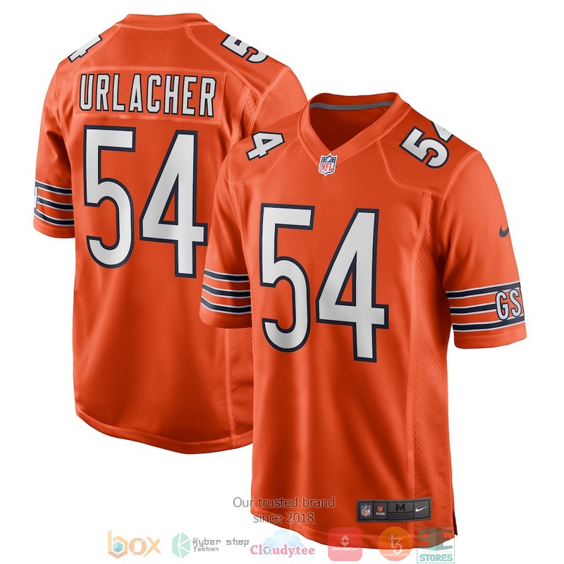 Chicago Bears Brian Urlacher 54 Orange Retired Football Jersey 3 Chicago Bears Brian Urlacher 54 Orange Retired Football Jersey word3
