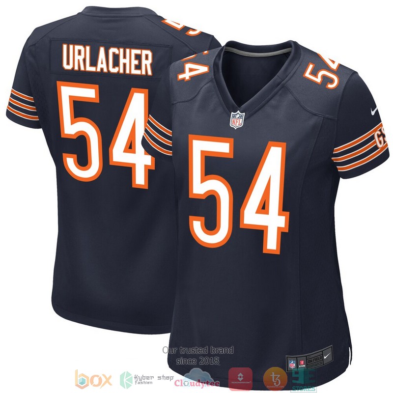Chicago Bears Brian Urlacher Navy Blue Football Jersey word2