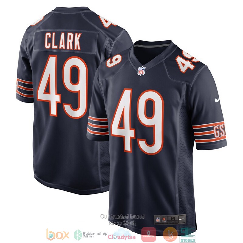 Chicago Bears Darion Clark Navy Football Jersey