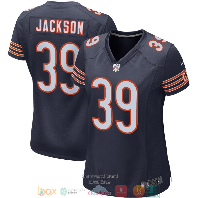 Chicago Bears Eddie Jackson Navy Game Football Jersey 2