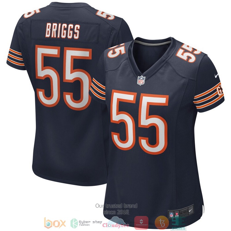 Chicago Bears Lance Briggs Navy Game Retired Football Jersey word2