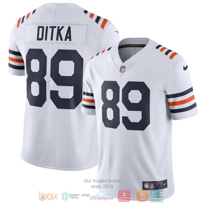 Chicago Bears Mike Ditka White 2019 Alternate Classic Retired Football Jersey 2 Chicago Bears Mike Ditka White 2019 Alternate Classic Retired Football Jersey word3
