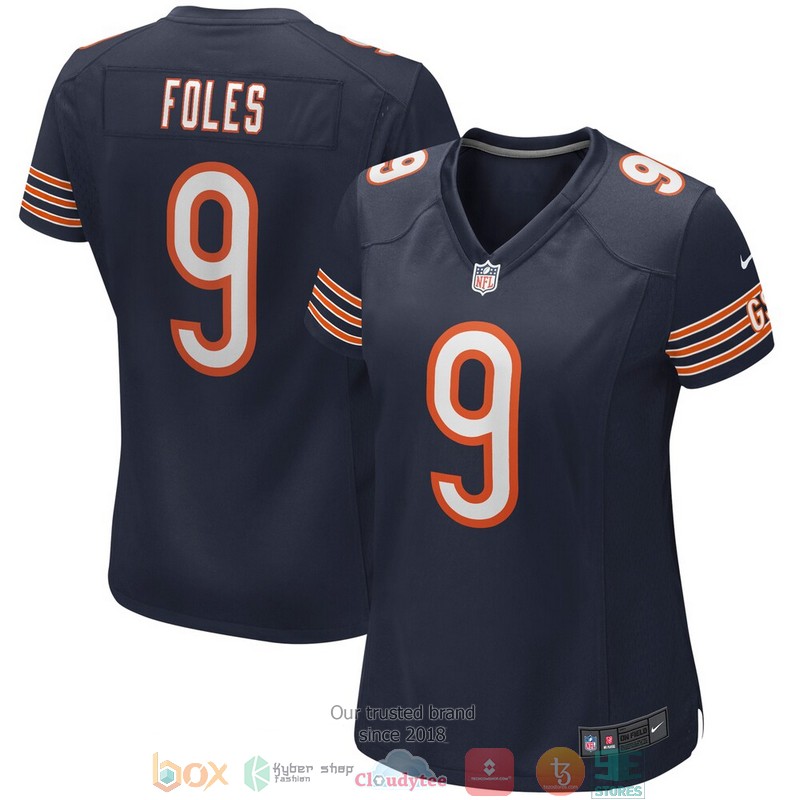 Chicago Bears Nick Foles Navy Football Jersey 3 Chicago Bears Nick Foles Navy Football Jersey word2