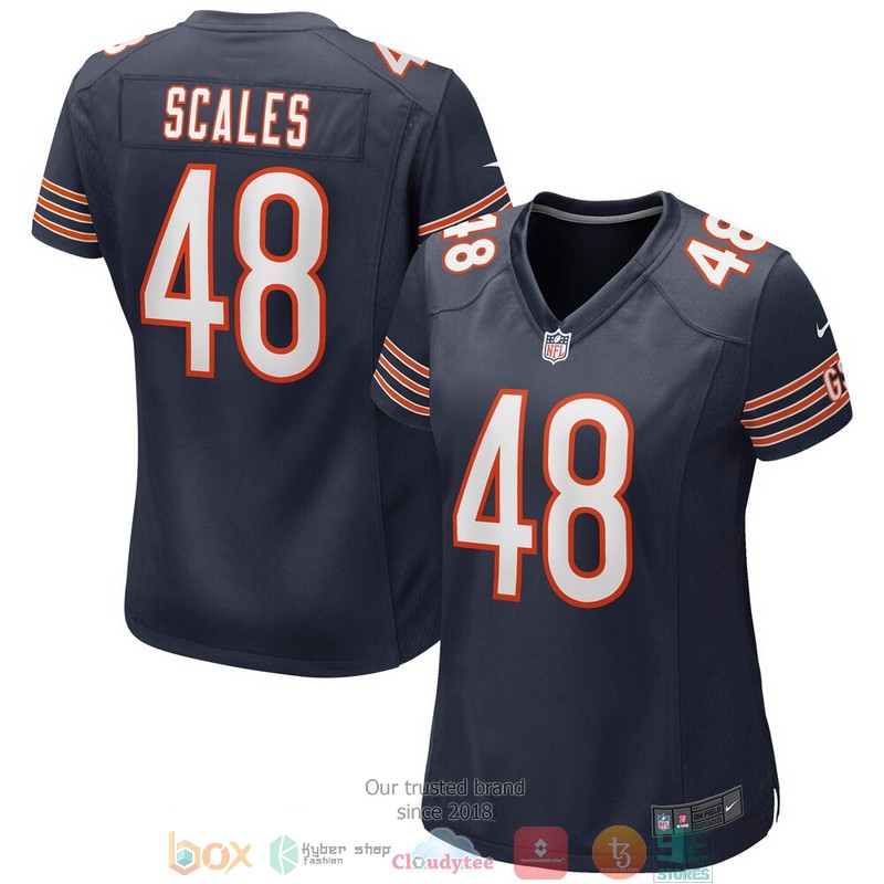 Chicago Bears Patrick Scales Navy Football Jersey