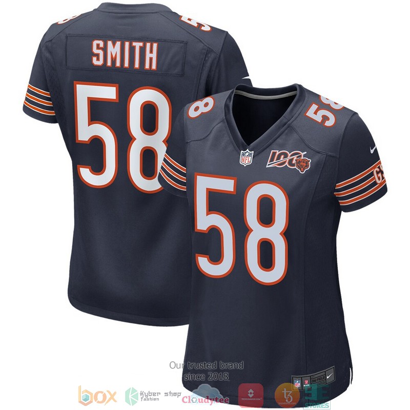 Chicago Bears Roquan Smith Navy 100th Season Football Jersey 2 Chicago Bears Roquan Smith Navy 100th Season Football Jersey word1
