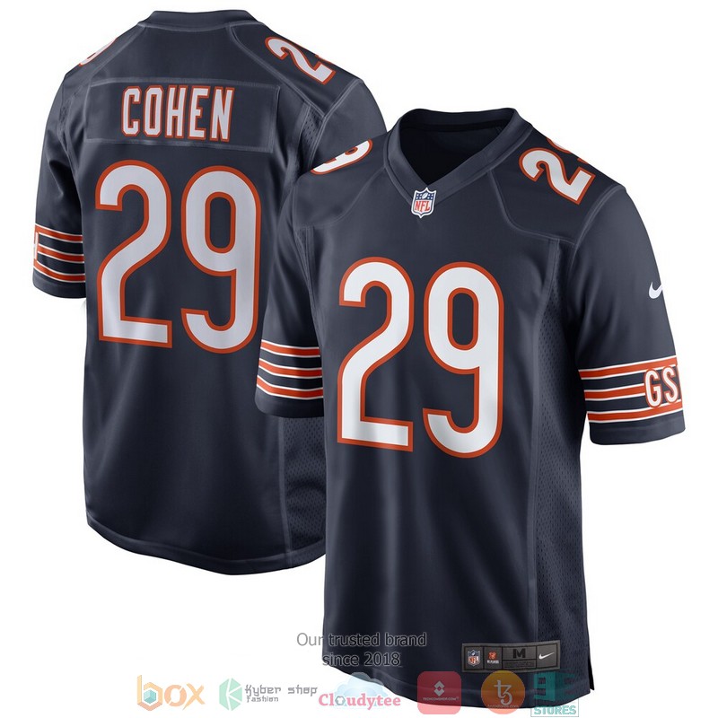 Chicago Bears Tarik Cohen Navy Football Jersey 1 Chicago Bears Tarik Cohen Navy Football Jersey word2