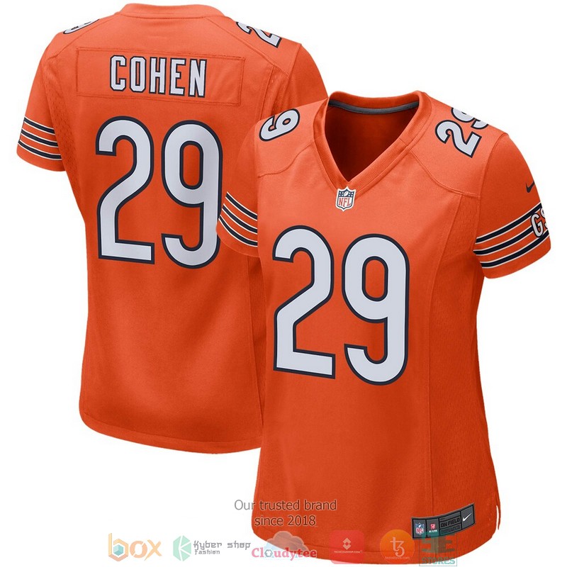 Chicago Bears Tarik Cohen Orange Football Jersey 5