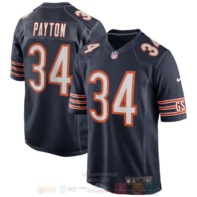 BEST Chicago Bears Walter Payton Navys Jersey Football Shirt word1