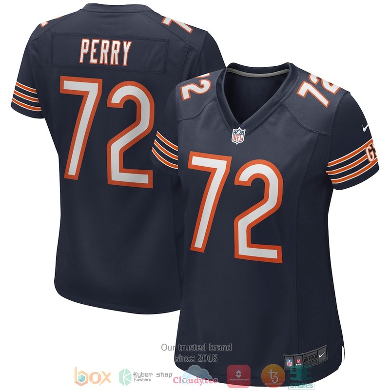 Chicago Bears William Perry 72 Game Retired Football Jersey word1