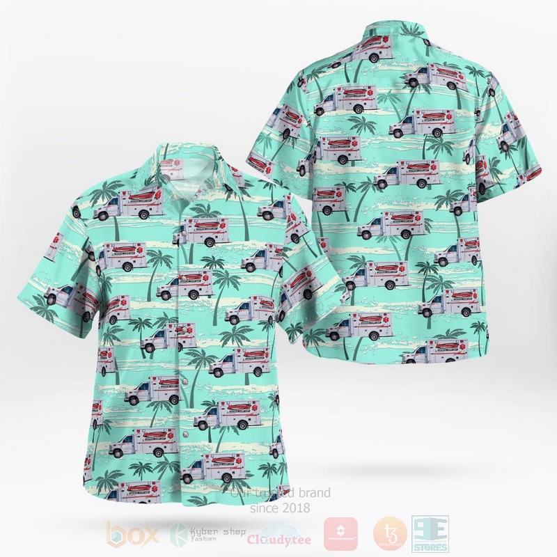 BEST Chicago, Illinois, Vandenberg Ambulance 3D Aloha Shirt word1