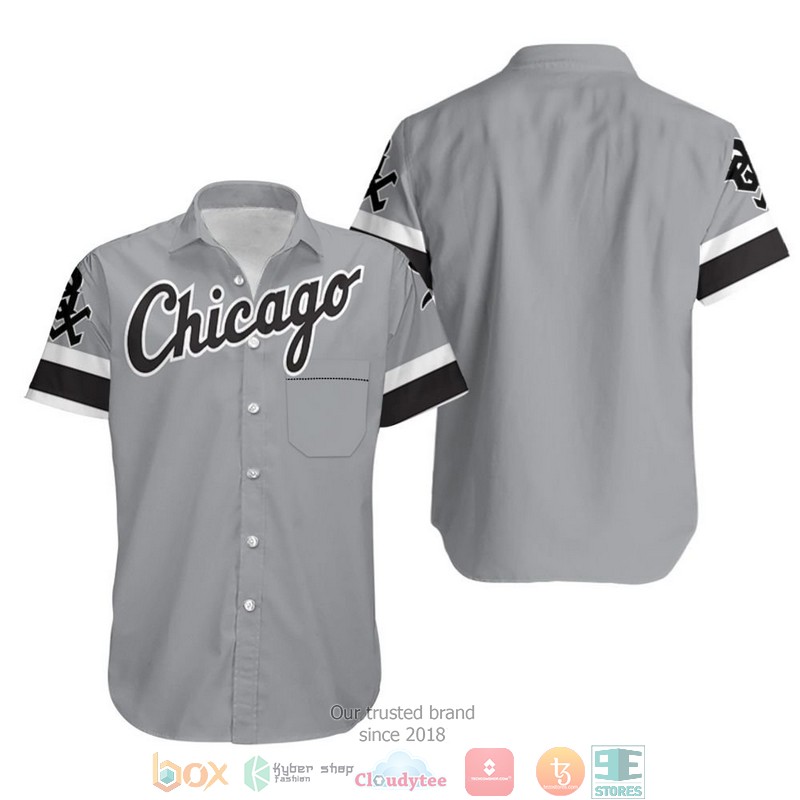 Chicago White Sox 2020 Mlb Dark Grey Jersey Inspired Style Hawaiian Shirt word1