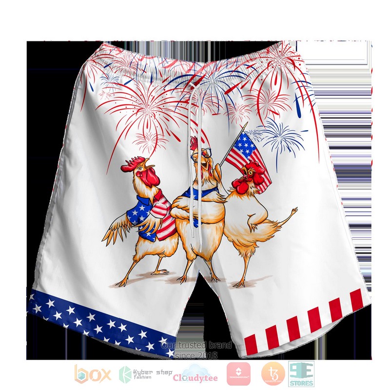 New Chicken Firework Independence Day Is Coming Hawaii Shirt, Shorts Word1
