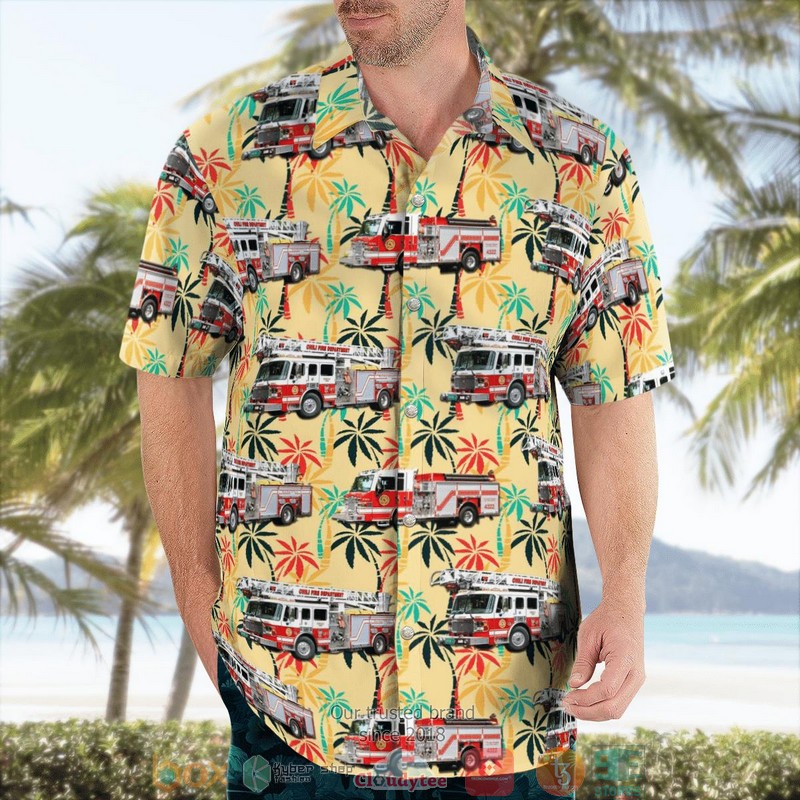 NEW Chili Fire Department Rochester New York Fleet Aloha Shirt 3 NEW Chili Fire Department Rochester New York Fleet Aloha Shirt word1