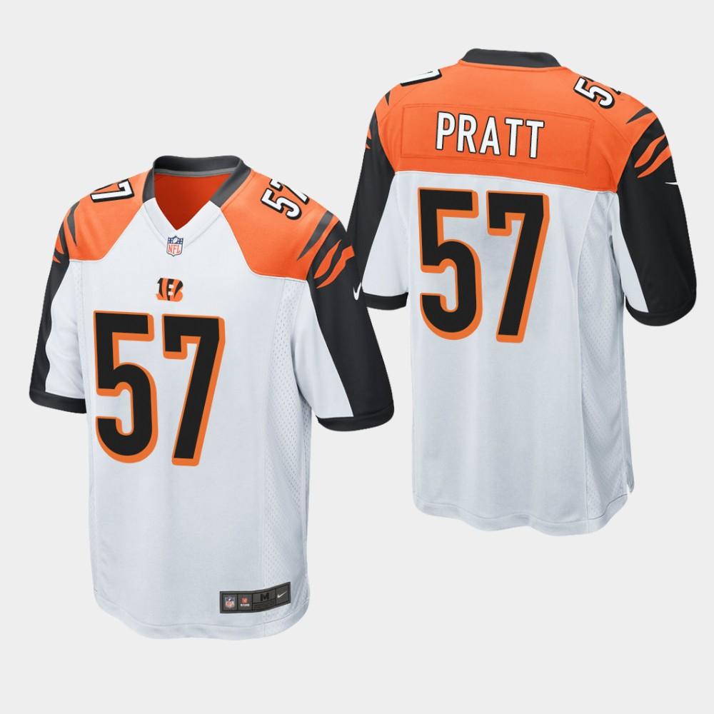 Cincinnati Bengals #57 Germaine Pratt 2019 Draft White Football Jersey word1