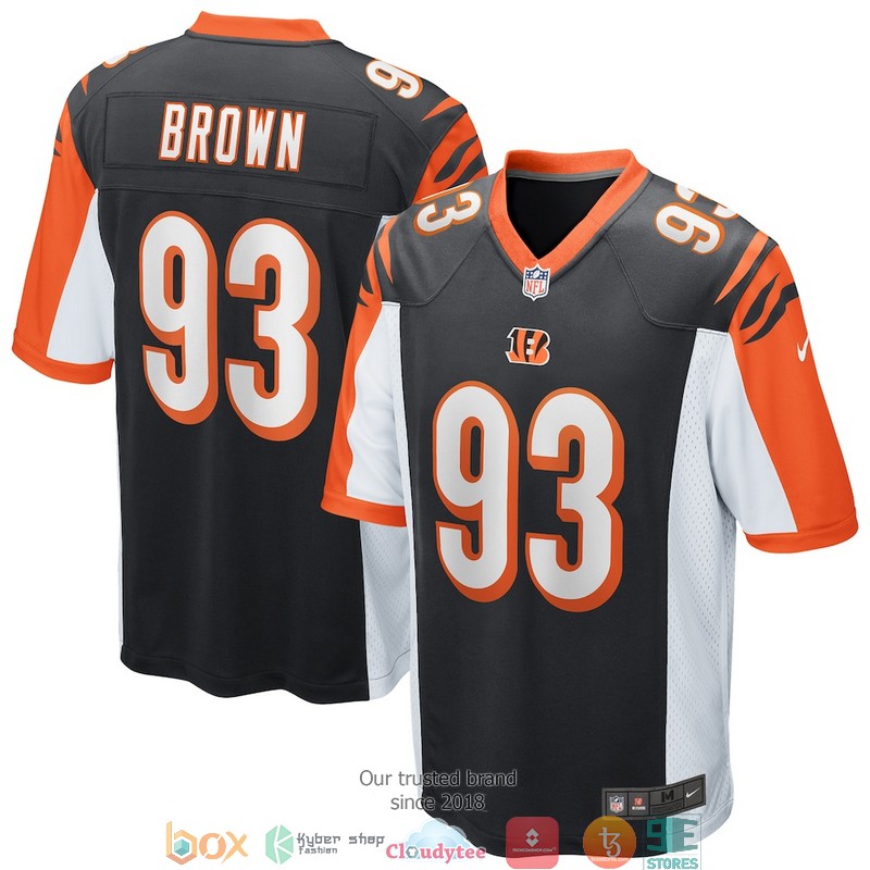 Cincinnati Bengals Andrew Brown 93 Black Football Jersey 1 Cincinnati Bengals Andrew Brown 93 Black Football Jersey word3