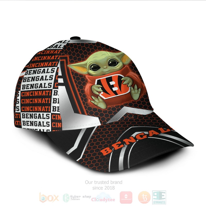 BEST Cincinnati Bengals Baby Yoda NFL Team Custom Name 3D Cap