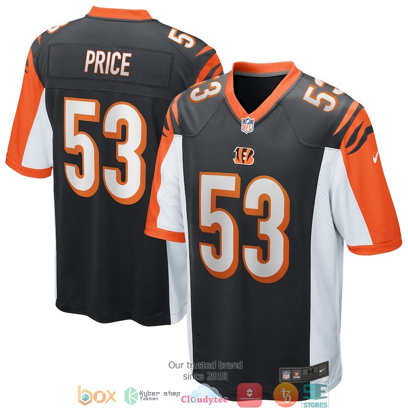 Cincinnati Bengals Billy Price 53 Black Football Jersey word2
