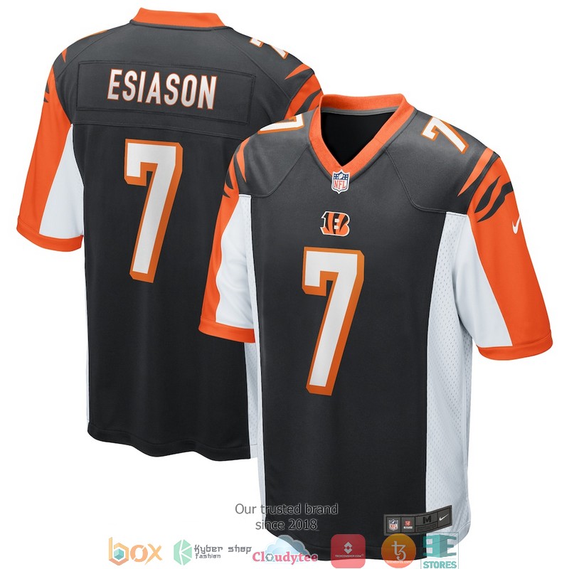 Cincinnati Bengals Boomer Esiason 7 Black Game Retired Football Jersey 3 Cincinnati Bengals Boomer Esiason 7 Black Game Retired Football Jersey word2