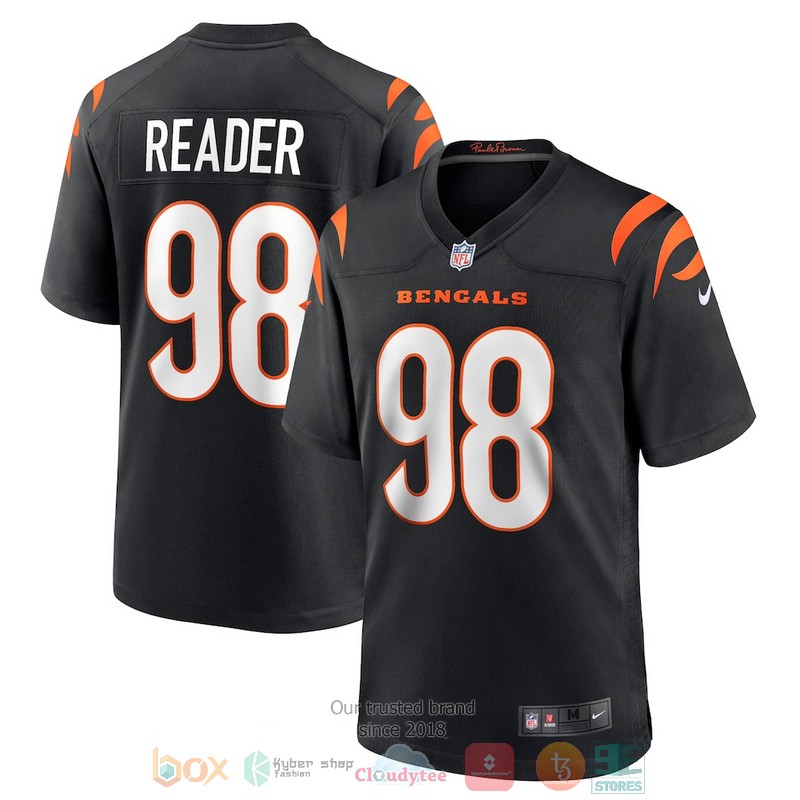 NEW Cincinnati Bengals D.J. Reader 98 black Football Jersey