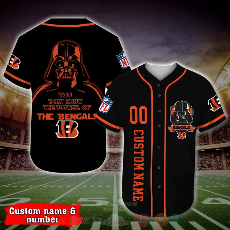 BEST Cincinnati Bengals, Darth Vader Custom AOP Baseball Jersey