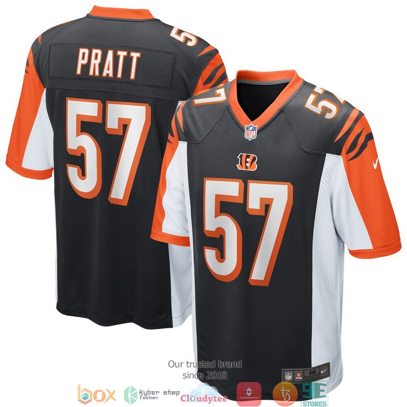 Cincinnati Bengals Germaine Pratt Black Football Jersey word1