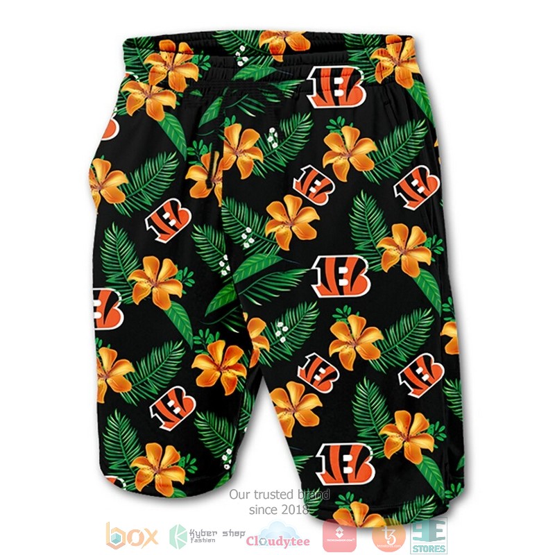 Cincinnati Bengals Hibiscus Hawaiian Shorts
