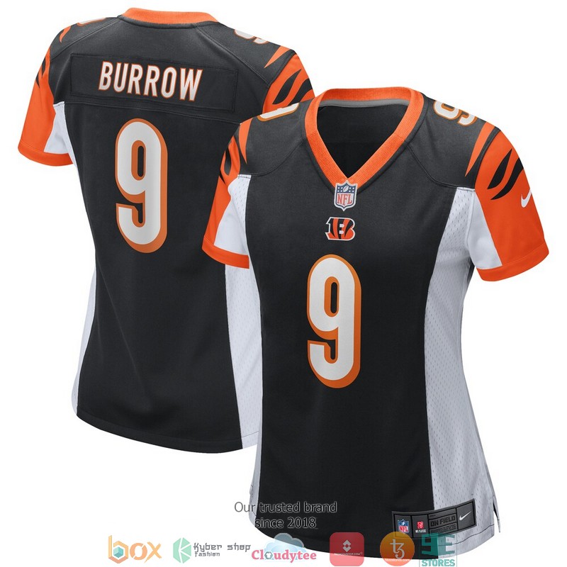 Cincinnati Bengals Joe Burrow Black Game Football Jersey word3