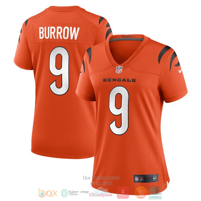 NEW Cincinnati Bengals Joe Burrow Orange Alternate Football Jersey 3 NEW Cincinnati Bengals Joe Burrow Orange Alternate Football Jersey word3