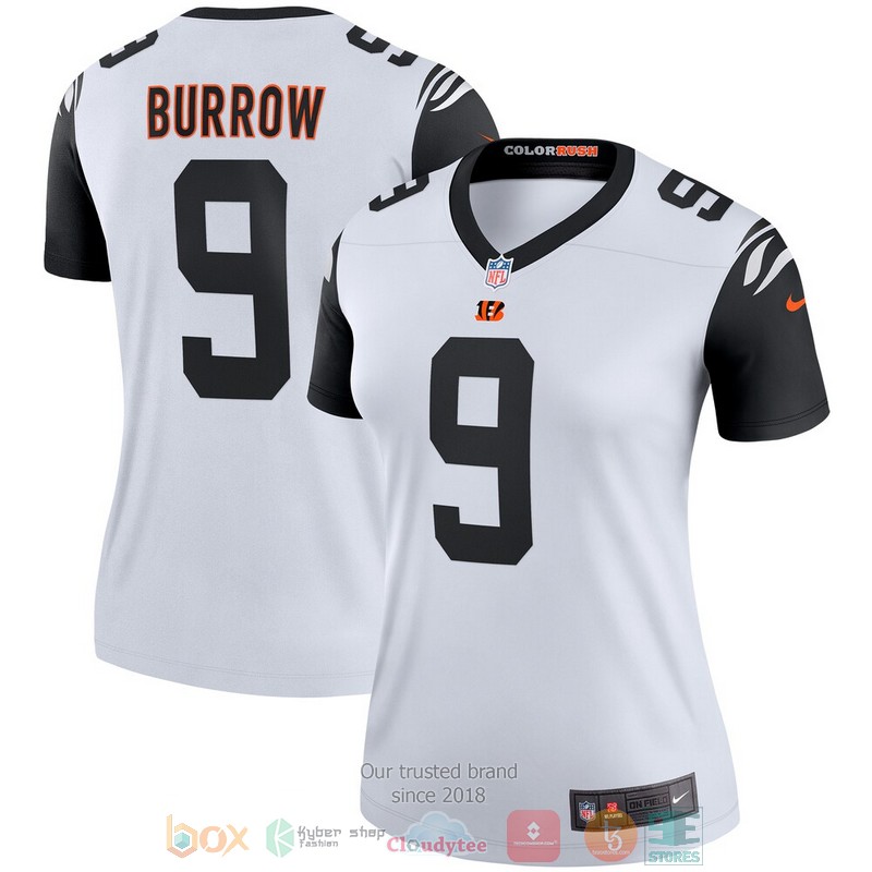 NEW Cincinnati Bengals Joe Burrow White 2nd Alternate Legend Football Jersey word2