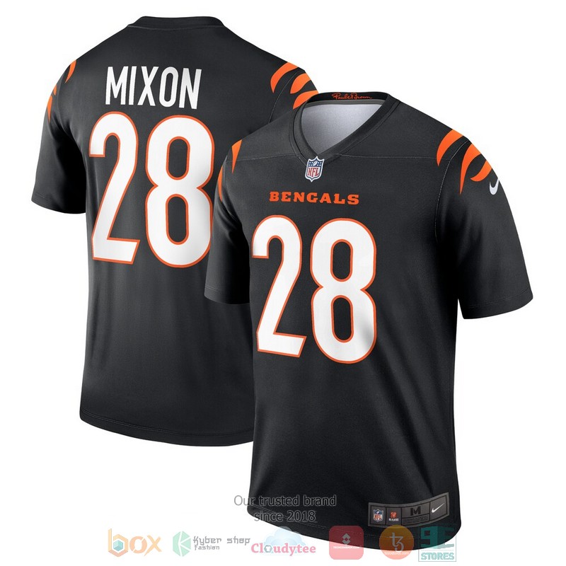 NEW Cincinnati Bengals Joe Mixon Black Legend Football Jersey word1