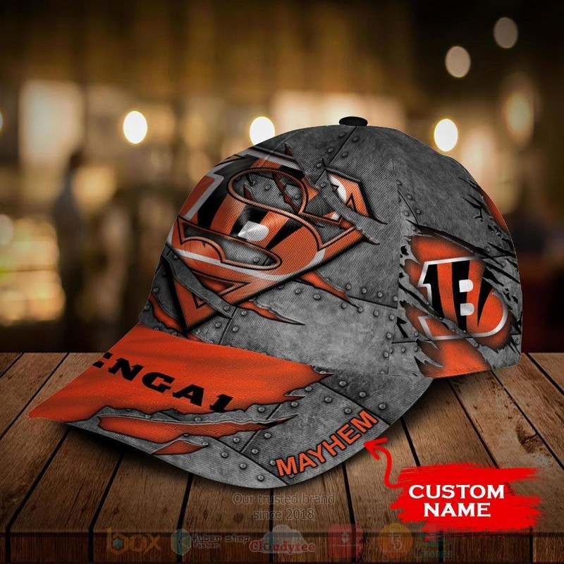 BEST Cincinnati Bengals NFL Team Superman Custom Name 3D Cap 2 BEST Cincinnati Bengals NFL Team Superman Custom Name 3D Cap word1
