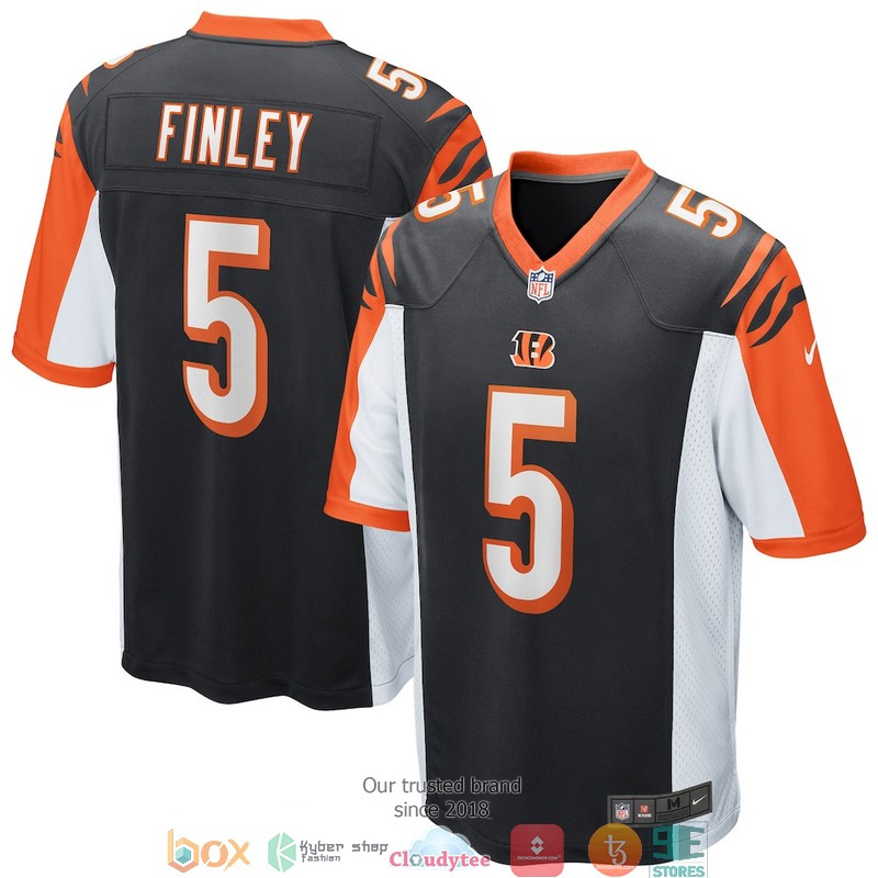 Cincinnati Bengals Ryan Finley 5 Black Football Jersey