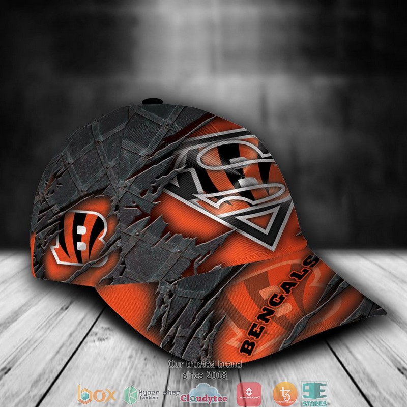 Cincinnati Bengals Superman NFL Custom Name Cap 2 Cincinnati Bengals Superman NFL Custom Name Cap word3