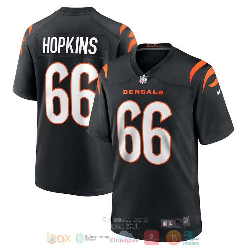 NEW Cincinnati Bengals Trey Hopkins Black Football Jersey word2