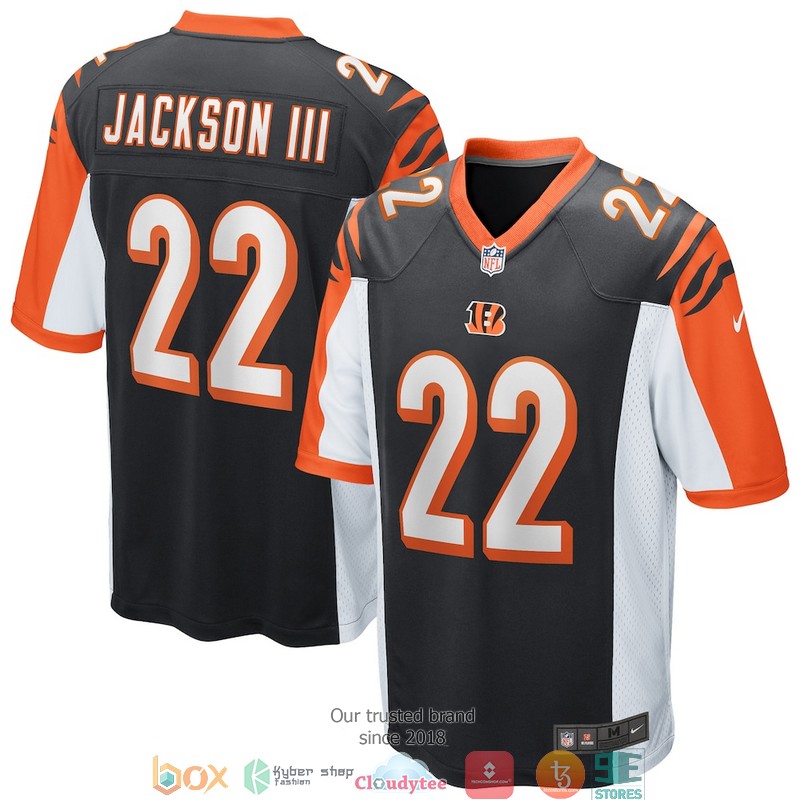 Cincinnati Bengals William Jackson III 22 Black Football Jersey word1