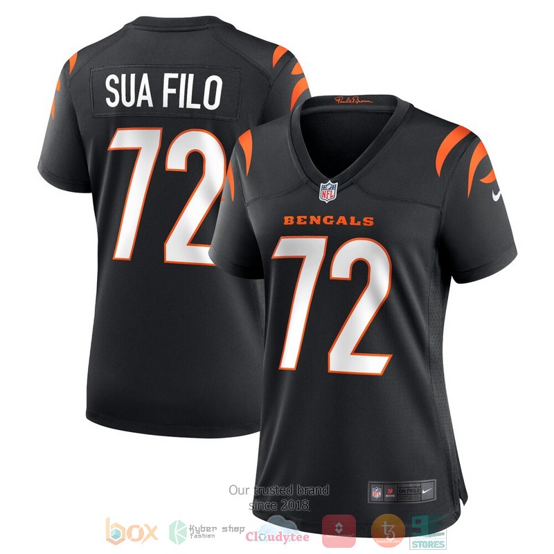 NEW Cincinnati Bengals Xavier Su'aFilo Black Football Jersey word1