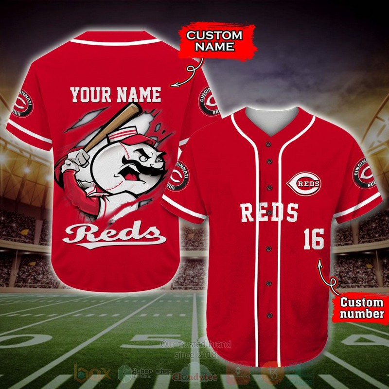 BEST Cincinnati Reds Custom AOP Baseball Jersey word1