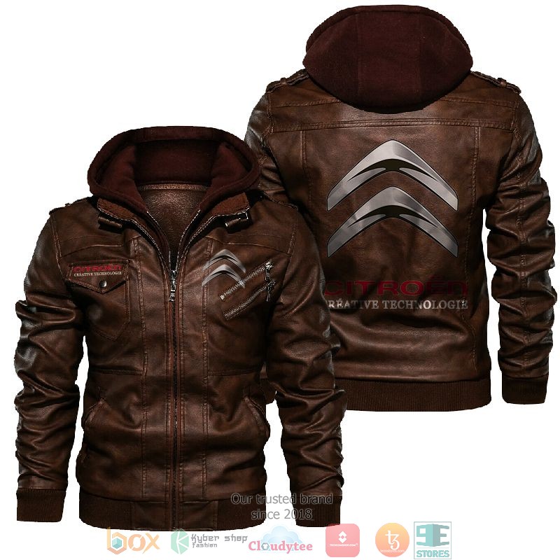 NEW Citroen PU Leather Jacket word1