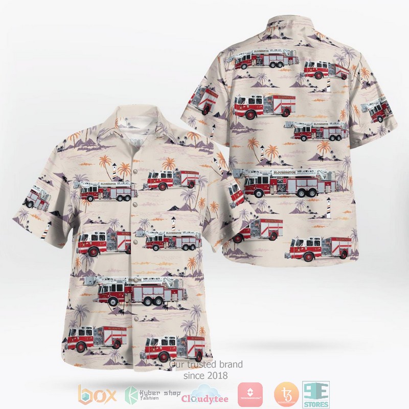City of Bloomington IN - Fire Department Aloha Shirt 9 City of Bloomington IN - Fire Department Aloha Shirt word3