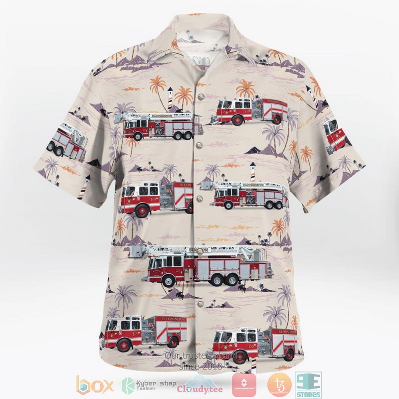 City of Bloomington IN - Fire Department Aloha Shirt 3 City of Bloomington IN - Fire Department Aloha Shirt word3