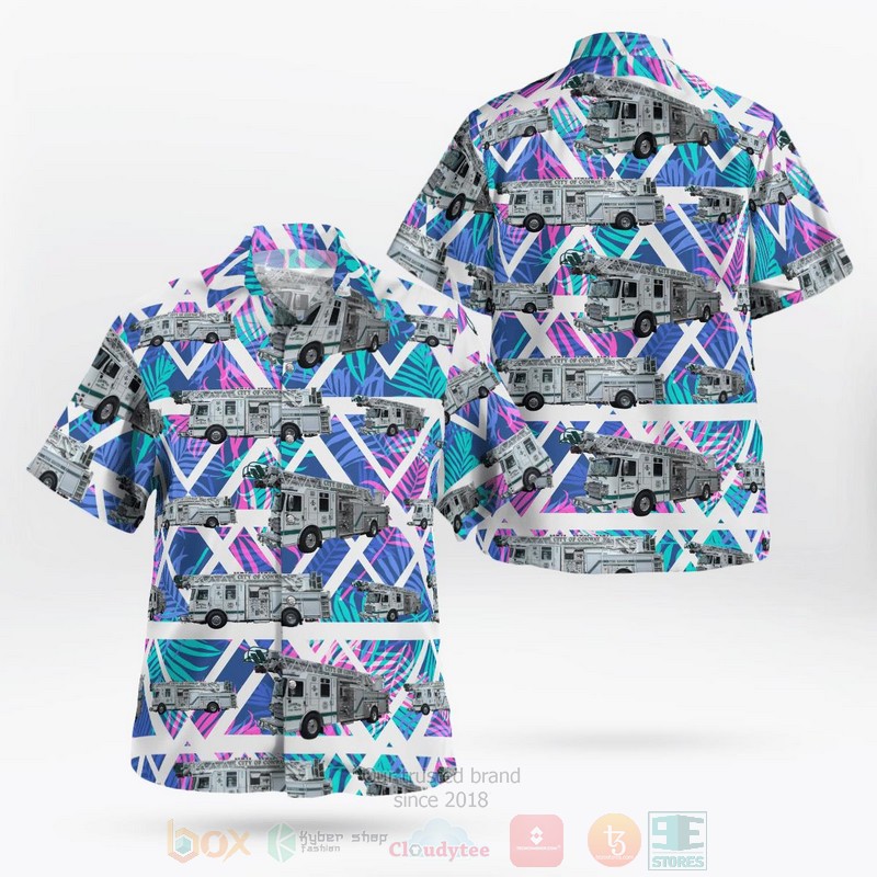 BEST City of Conway Fire Department 3D Aloha Shirt word1
